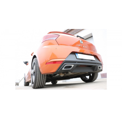 FOX Escape trasero sin tapa de escape electrónica - tubo de escape diesel óptica Seat Ibiza V - KJ Año:Desde 2017 1,5l 110kW