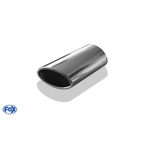 Cola de escape para soldar 38 - right 106x71 mm / lenght: 300 mm - oval slant to the right side / laterally rolled / without abs