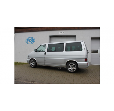 Escape FOX VW T4 Bus/ Transporter/Multivan/Caravelle Sidepipe system with final and escape delantero, exit on the drivers side -