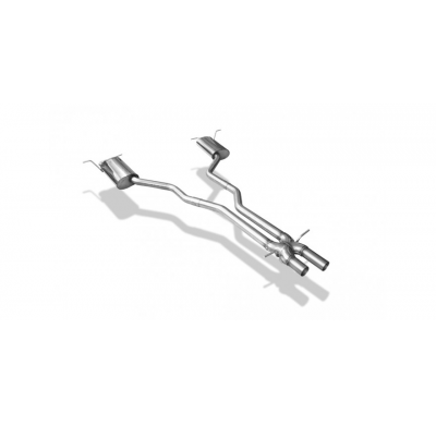 Escape FOX VW Phaeton - 3D Escape Final Duplex - outlet in the original tail pipes with X-pipe