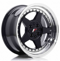 Llanta Jr Wheels Jr6 16x8 Et25 4x100/108 Glossy Black W/Machined Lip Japan Racing