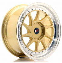 Llanta Jr Wheels Jr26 18x8,5 Et20-40 Blank Gold W/Machined Lip Japan Racing