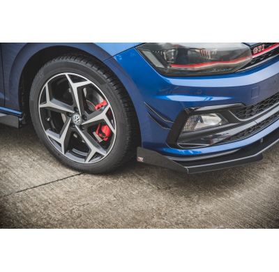 Racing Durability Splitter Delantero Inferior Abs + Flaps Volkswagen Polo Gti Mk6 - Volkswagen/Polo Gti/Mk6 Maxton Design