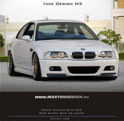 PARACHOQUES DELANTERO BMW 3 E46 COUPE & CABRIO < M3 LOOK > MAXTON FIBRA