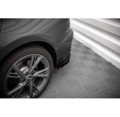 Splitters traseros laterales Street Pro + Flaps Audi S3 Sedan 8Y  Año:  2020-  Maxton ABS C10 RSD
