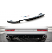 Splitter trasero central (con barras verticales) Audi Q3 8U Facelift  Año:  2014-2018  Maxton ABS BIG RDG+RDG