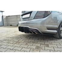 Mercedes C W204 AMG-Line (Facelift) DIFUSOR TRASERO Y Splitters traseros laterales MAXTON CNC RS