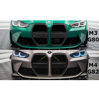 Parrilla Delantera Carbono + Base Portamatrícula BMW M4 G82 / M3 G80  Año:  2021-  Maxton Carbono G