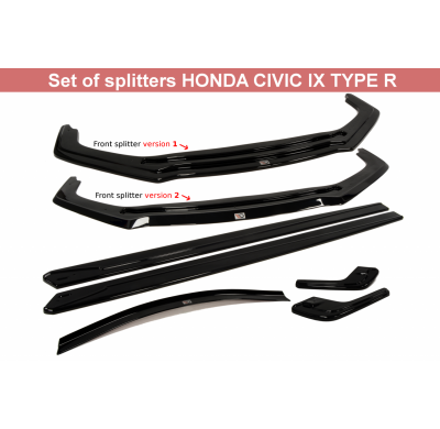 Juego De Splitters Honda Civic Ix Type R - Abs Maxton Design
