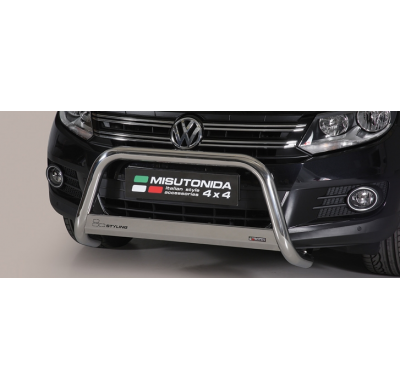 Defensa Delantera Acero Inox Homologacion Ec Volkswagen Tiguan Sport & Style/ Trend & Fun 11> Medium Bar Acero Inox Diametro 63
