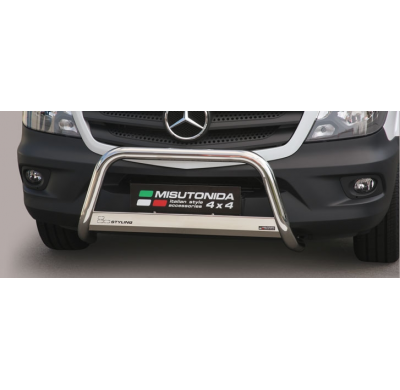 Defensa Delantera Acero Inox Homologacion Ec Mercedes Sprinter 13> Medium Bar Acero Inox Diametro 63