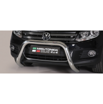 Defensa Delantera Acero Inox Homologacion Ec Volkswagen Tiguan Sport &amp; Style/ Trend &amp; Fun 11&gt; Super Bar Acero Inox Diametro 76