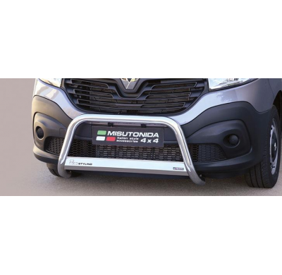 Defensa Delantera Acero Inox Renault Trafic 14> - Diametro 63mm - Homologacion Ce