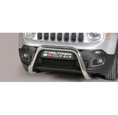 Defensa Delantera Acero Inox Jeep Renegade 14> - Diametro 76mm - Homologacion Ce