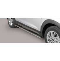 Estriberas Laterales Ovaladas Acero Inox Hyundai Tucson 15&gt;   Misutonida Italia