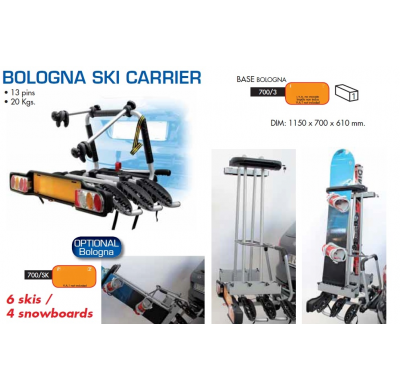 Porta Bicis Bola Bologna 3 Bicis + Base 6 Skies - 4 Snowboards