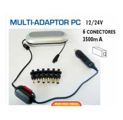 Multi-Adaptador Pc 12v.-6 Conectores