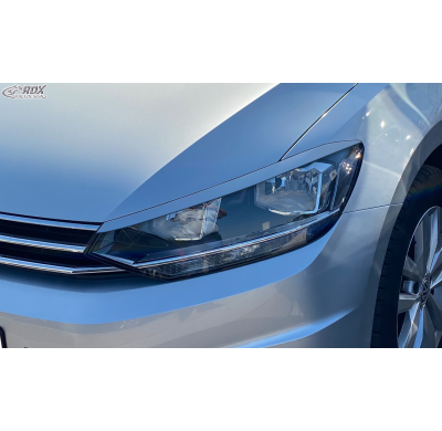 RDX Pestañas de faros para VW Touran 5T (2015+; sólo para faros halógenos) Light Brows Conjunto para ambos lados. Fabricado en p