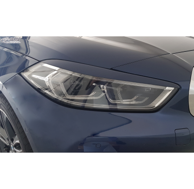 RDX Pestañas de faros para BMW Serie 1 F40 F1H Light Brows Conjunto para ambos lados. Fabricado en plástico PUR/ABS. Incluye hom