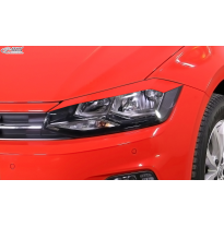 RDX Pestañas de faros para VW Polo 2G AW (2017+) Light Brows Conjunto para ambos lados. Fabricado en plástico PUR/ABS. Incluye h