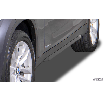 Faldones laterales RDX para BMW X1 E84 "Slim" Conjunto para ambos lados. Fabricado en plástico ABS. Negro de alto brillo. Incluy
