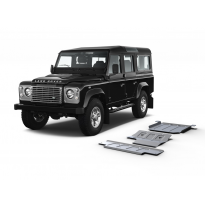 Protector Aluminio 6 Mm Rival Kit Completo Con Barras De Dirección (3 Piezas) Land Rover Defender 110 Todas Motorizaciones 2007-