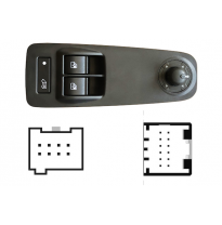 Citroen Jumper/Box 06-*Interruptor Completo Puerta Delanter. Izq + Bloqueo Puerta(Logo Furgoneta) (2 Botones) 20pin