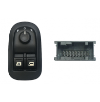 Peugeot 206 98-*Interruptor Puerta Delanter. Izq Con Sistema Confort +Retrovisor (2 Botones)24pin