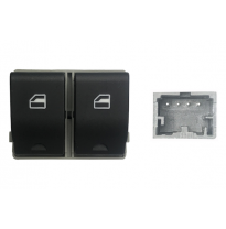 Seat Ibiza/Cord/Polo 02-*Interruptor Puerta Delanter. Izq(Negro/Blanco)(2 Botones)4pin