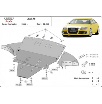 Cubre Carter Metalico Audi A6 Lateral 2004-2011 Acero 2mm
