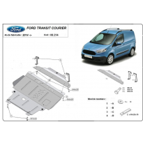 Cubre Carter Metalico Ford Transit Courier 2014-2024 Acero 2mm