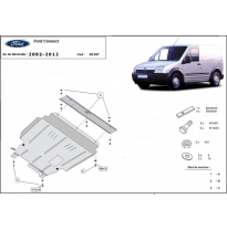 Cubre Carter Metalico Ford Transit Connect 2002-2012 Acero 2mm