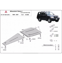 Protección De Caja De Cambios Y Diferencial Mitsubishi Montero Sport 1 1998-2007 Acero 3mm