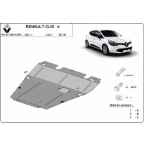 Cubre Carter Metalico Renault Clio 4 2012-2017 Acero 2mm