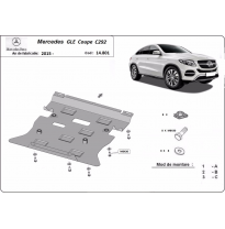 Cubre Carter Metalico Mercedes Gle Coupe C292 2015-2018 Acero 2,5mm
