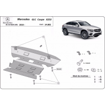 Cubre Carter Metalico Mercedes Glc Coupe X253 2015-2018 Acero 2,5mm