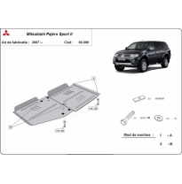 Protección De Caja De Cambios Y Diferencial Mitsubishi Pajero Sport 2 2007-2018 Acero 3mm