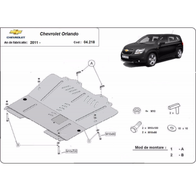 Cubre Carter Metalico Chevrolet Orlando 2011-2018 Acero 2mm