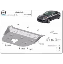Cubre Carter Metalico Mazda Axela 2013-2018 Acero 2mm