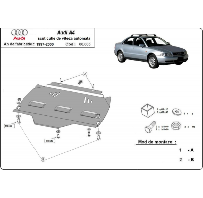 Protección Del Caja De Cambios Audi A4 B5- Automat 1995-2000 Acero 2mm