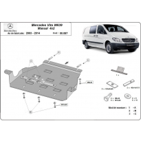 Protección Del Caja De Cambios Mercedes Vito W639 - 2.2 D 4x2 2003-2014 Acero 2mm