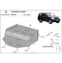 Protección Del Caja De Cambios Mitsubishi Montero 3 (V60, V70) Vers. 2.0 1999-2007 Acero 3mm