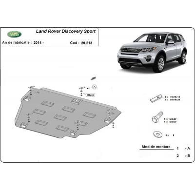 Cubre Carter Metalico Land Rover Discovery Sport 2014-2018 Acero 2mm