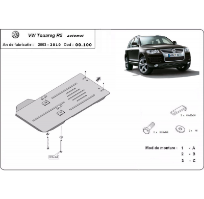 Protección Del Caja De Cambios Automat Volkswagen Touareg R5 2003-2010 Acero 3mm