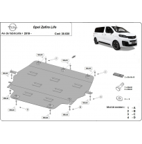 Cubre Carter Metalico Opel Zafira Life  Año: 2019-2021