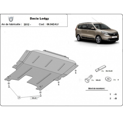 Cubre Carter Aluminio Dacia Lodgy  Año: 2012-2021