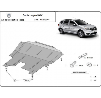 Cubre Carter Aluminio Dacia Logan Mcv  Año: 2012-2020