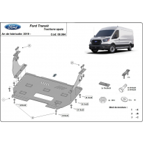 Cubre Carter Metalico Ford Transit - Rwd  Año: 2019-2020