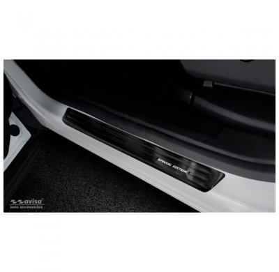Negro Stainless Steel Door Sill Protectors Validas Para Citroën C5 Aircross 2018- 'Special Edition' - 4-Piezas