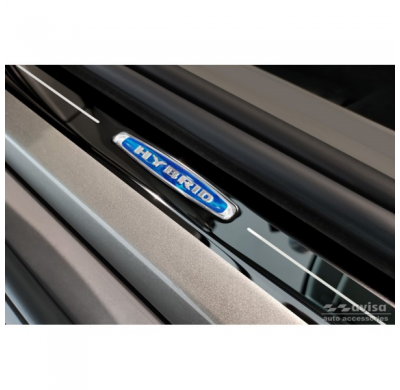 Protectores De Umbral De Puerta Mirror Black Inox Adecuados Para Volvo V90 2016- 'Hybrid' - 4 Piezas